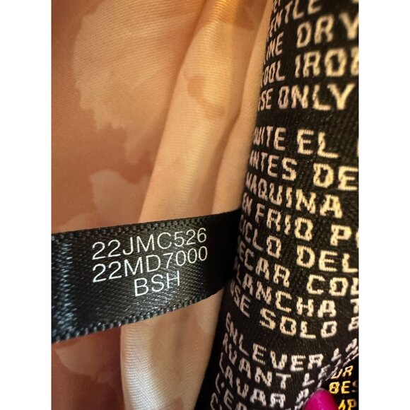 Guess Womens Double-Breasted Belted Trench Coat L/G Light Pink Cotton Polyester - Picture 10 of 13